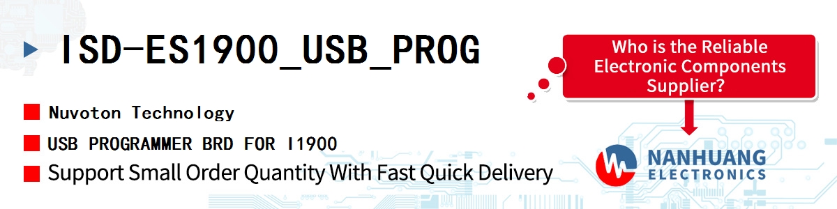 ISD-ES1900_USB_PROG Nuvoton USB PROGRAMMER BRD FOR I1900