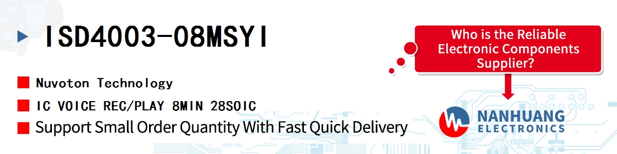 ISD4003-08MSYI Nuvoton IC VOICE REC/PLAY 8MIN 28SOIC