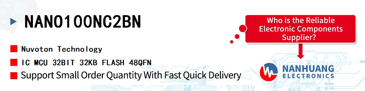 NANO100NC2BN Nuvoton IC MCU 32BIT 32KB FLASH 48QFN