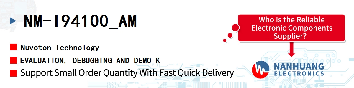 NM-I94100_AM Nuvoton EVALUATION, DEBUGGING AND DEMO K