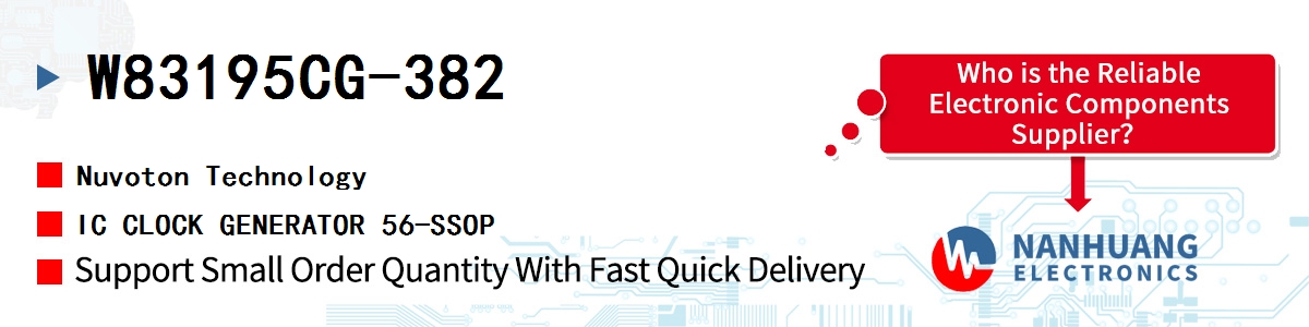 W83195CG-382 Nuvoton IC CLOCK GENERATOR 56-SSOP