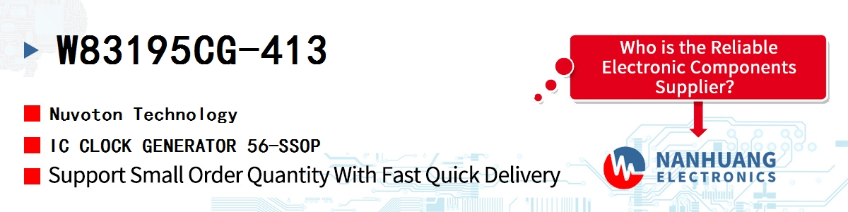 W83195CG-413 Nuvoton IC CLOCK GENERATOR 56-SSOP